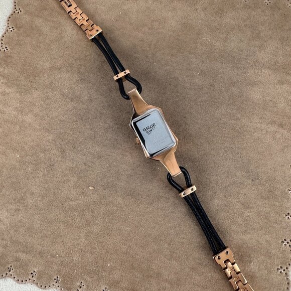 Gruen Curvex Swiss Quartz Dress Watch Women's Rose Gold Plated Luxury Watch - Picture 8 of 9